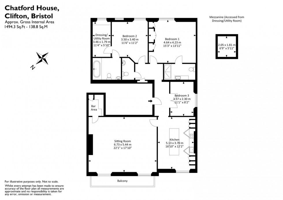 Floorplan for The Promenade, Clifton, Bristol, BS8